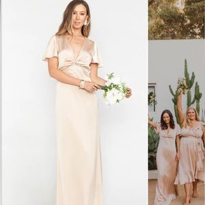 Show me your Mumu Champagne bridesmaids dress